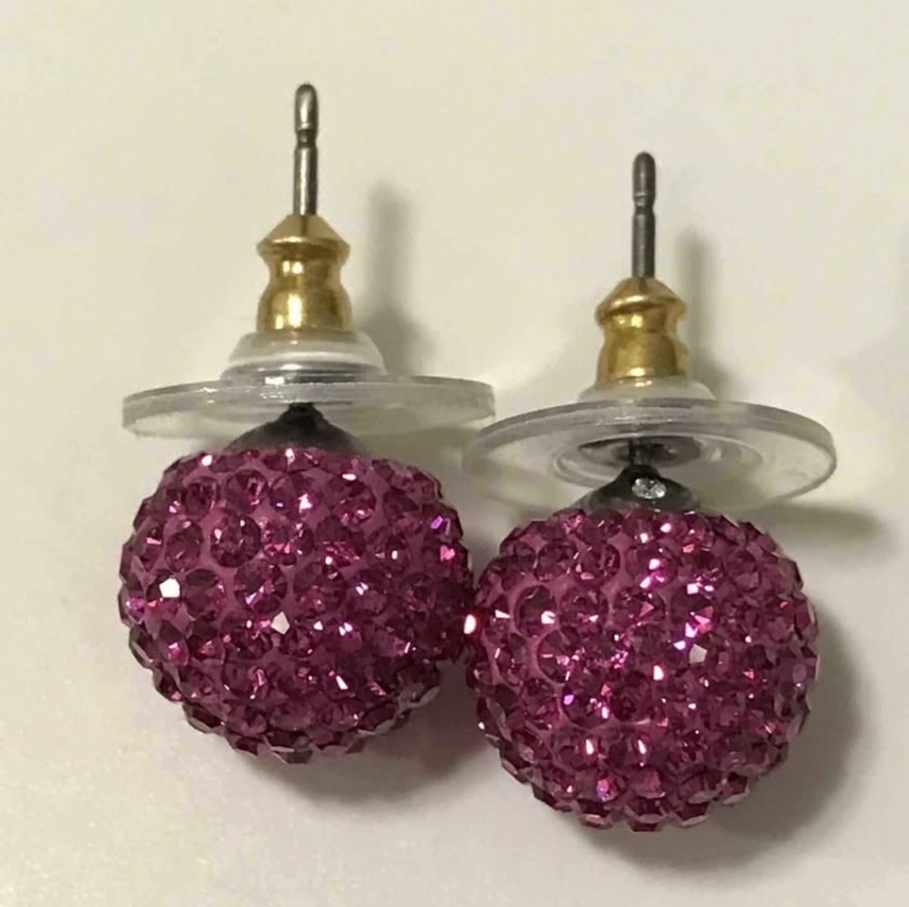 Kate Spade Elegant Pink Crystal Stud Earrings